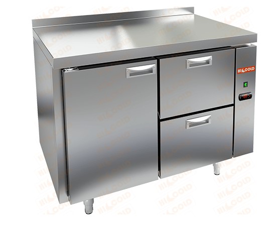 Холодильный стол HICOLD SN 12/TN P, без агрегата, 1 дверь, 2 ящика (-2...+10°С)